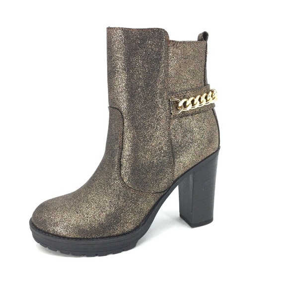 Guess Shoes - G by Guess Greedy Moto Boot Bootie Sz 9M Gold